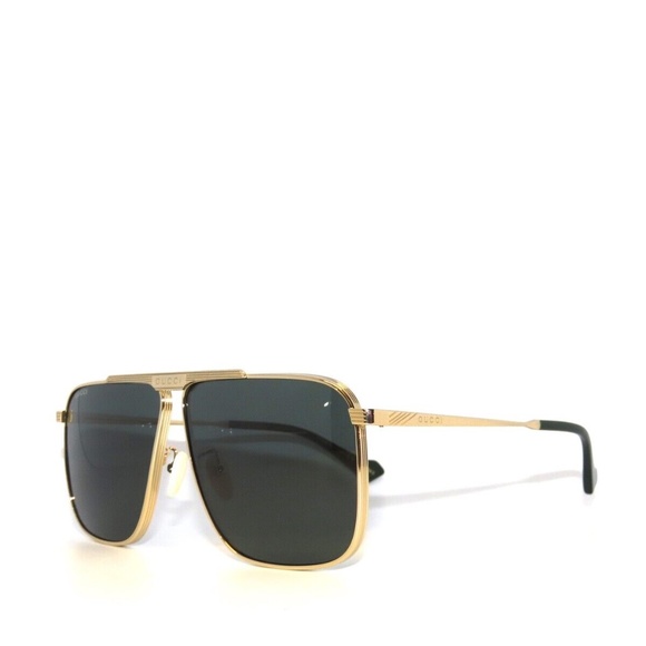 Gucci GG0840S 002 63 Gold Green Sunglasses 0840 - Picture 1 of 6